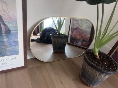 Two Gold Framed Mirrors