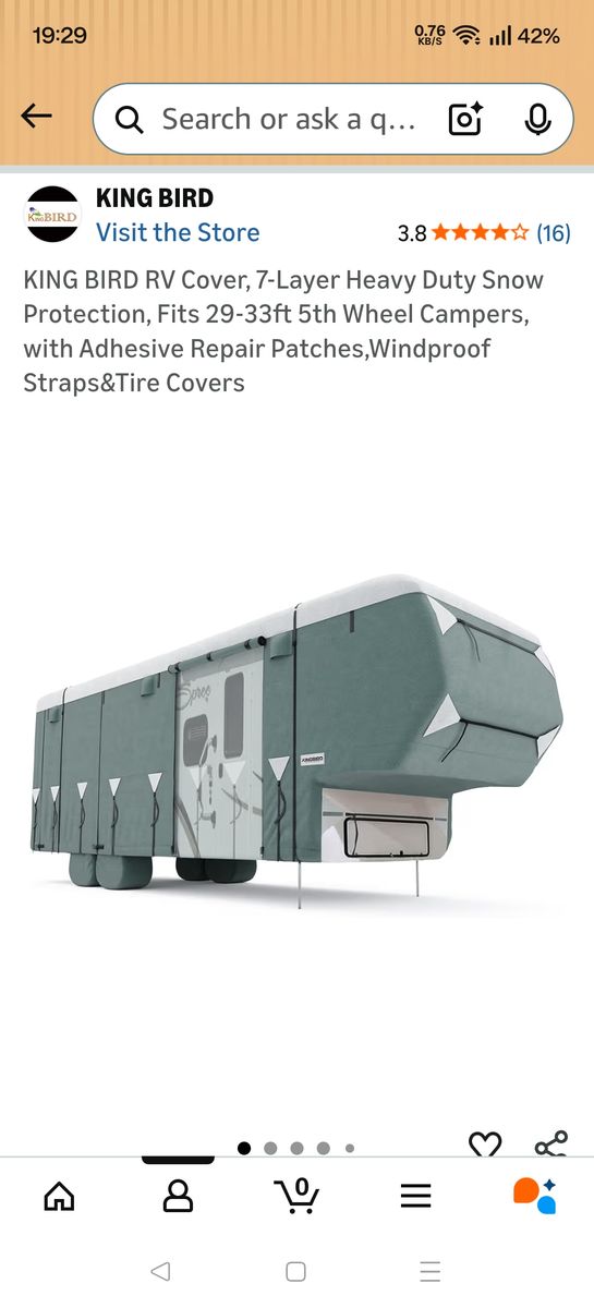 New in box 31-33 ft 5th wheel RV cover