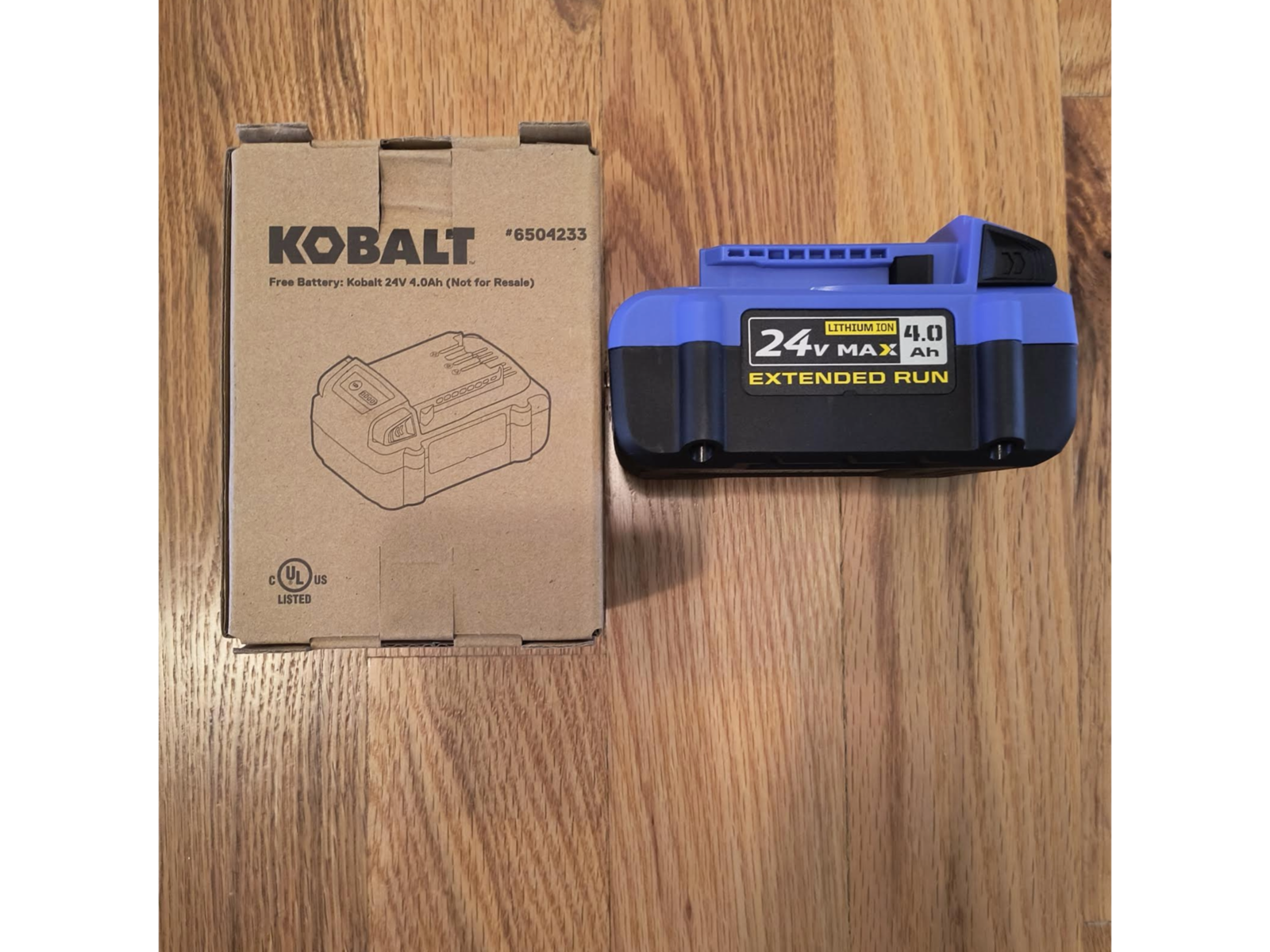 KOBALT 24 VOLT, EXTENDED RUN, LITHIUM ION BATTERY - $40 OBO