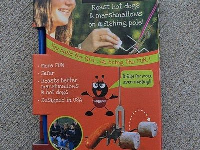 Fire Buggz Fire Fishing Pole Campfire Roaster Blue Handle
