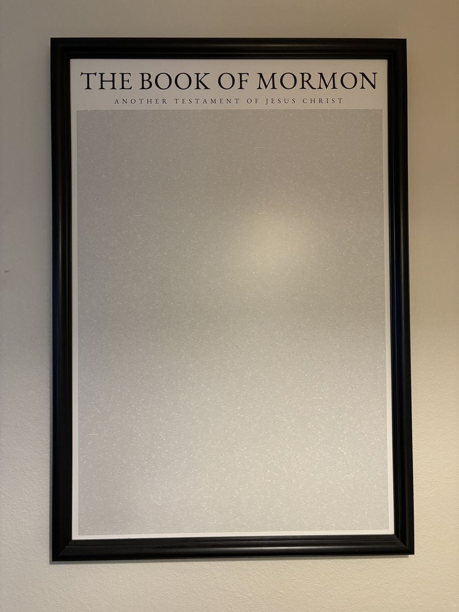 Large Book of Mormon Wall Art & Magnifying Glass