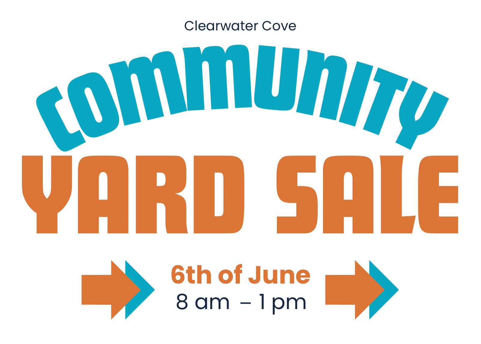 Community Yard Sale - SATURDAY JUNE 6th, 8 am to 1 pm