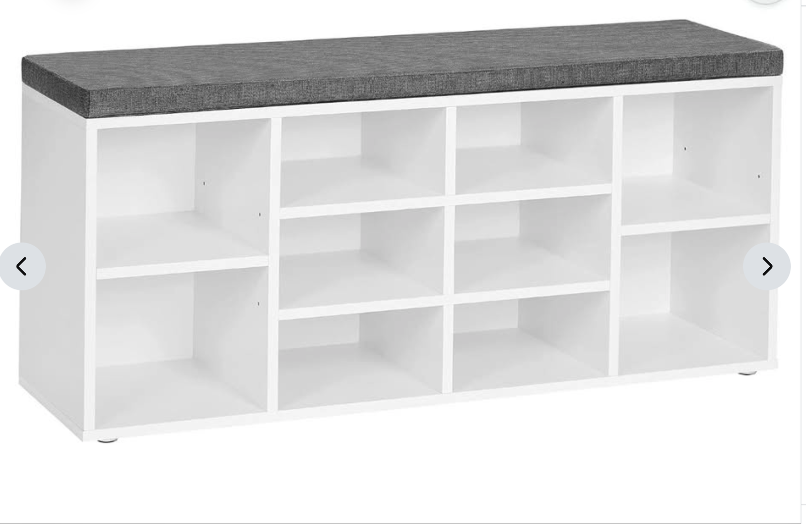 New in box, Shoe Bench, Storage Bench with Padded Seat, with 10 Compartments, 11.8 x 40.9 x 18.9"