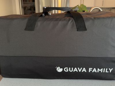 Guava Family Go Anywhere Portable Playard with Carrying Bag and Shade