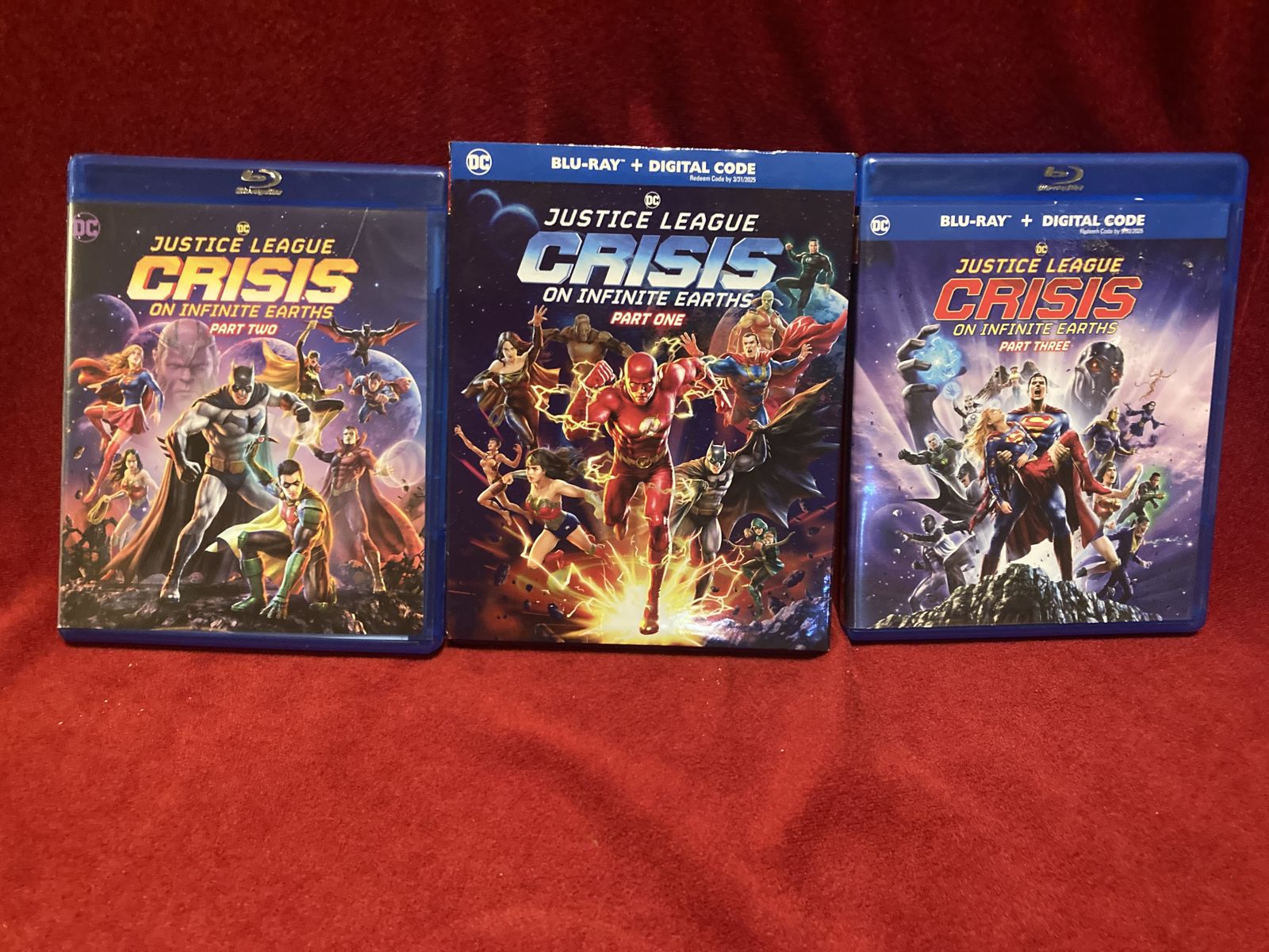 Justice League Crisis On Infinite Earths Blu Rays 1-3