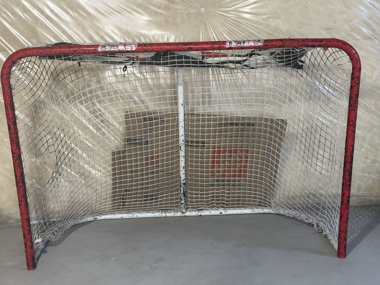Hockey net, synthetic ice, tutor shooter, pass pad and extreme passer