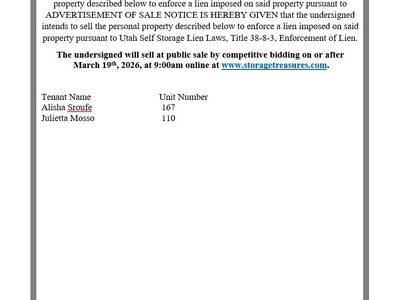 Notice of Public Auction