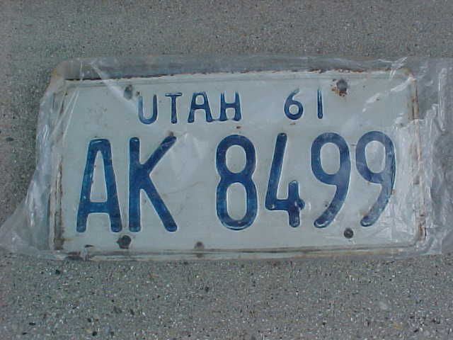 1961 Utah license plate