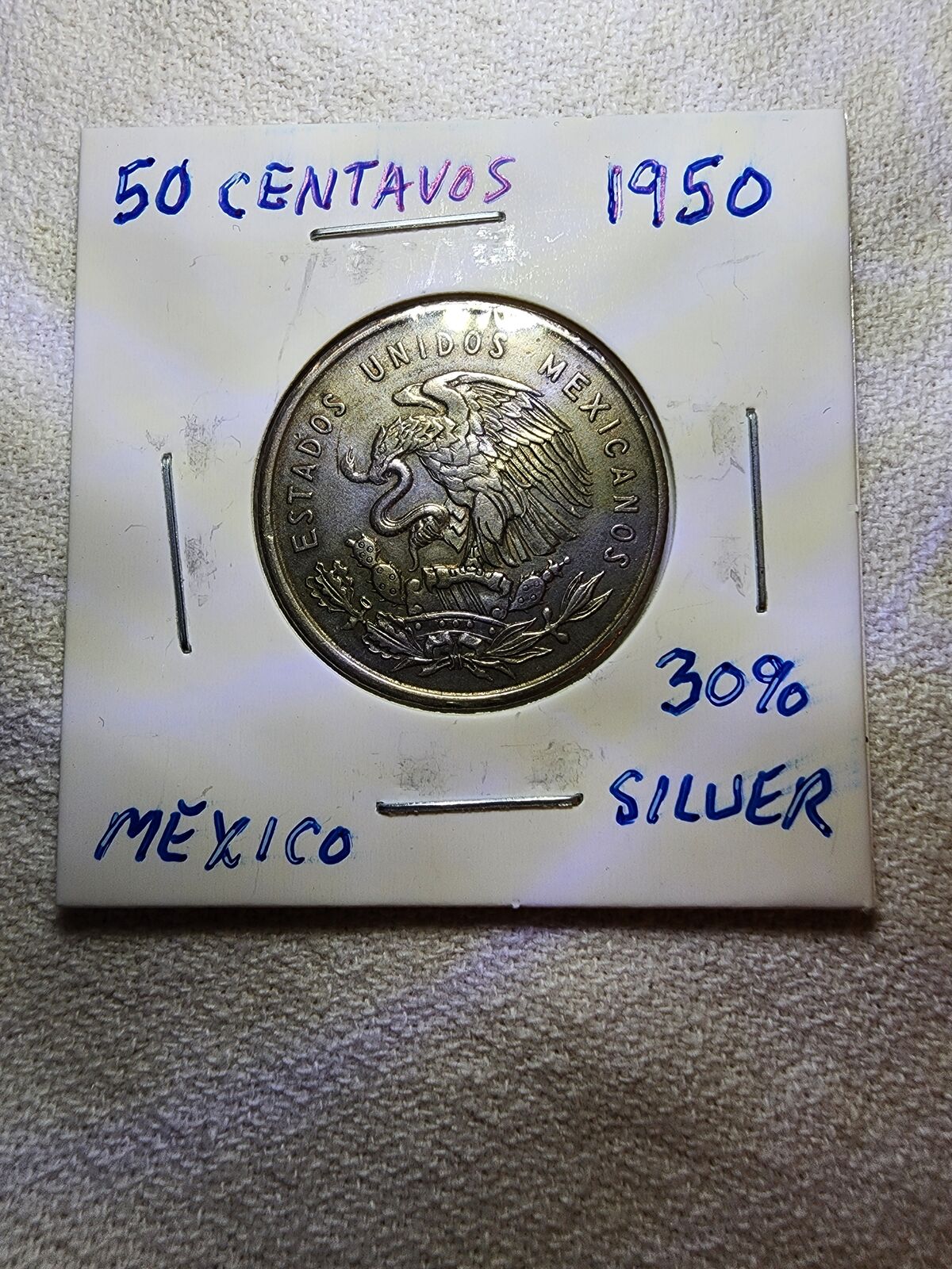 1950 Mexico 50 Centavos - 30% Silver