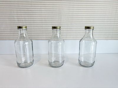 12 Brand New Self-Sealing Sauce/Syrup Jars—16 oz