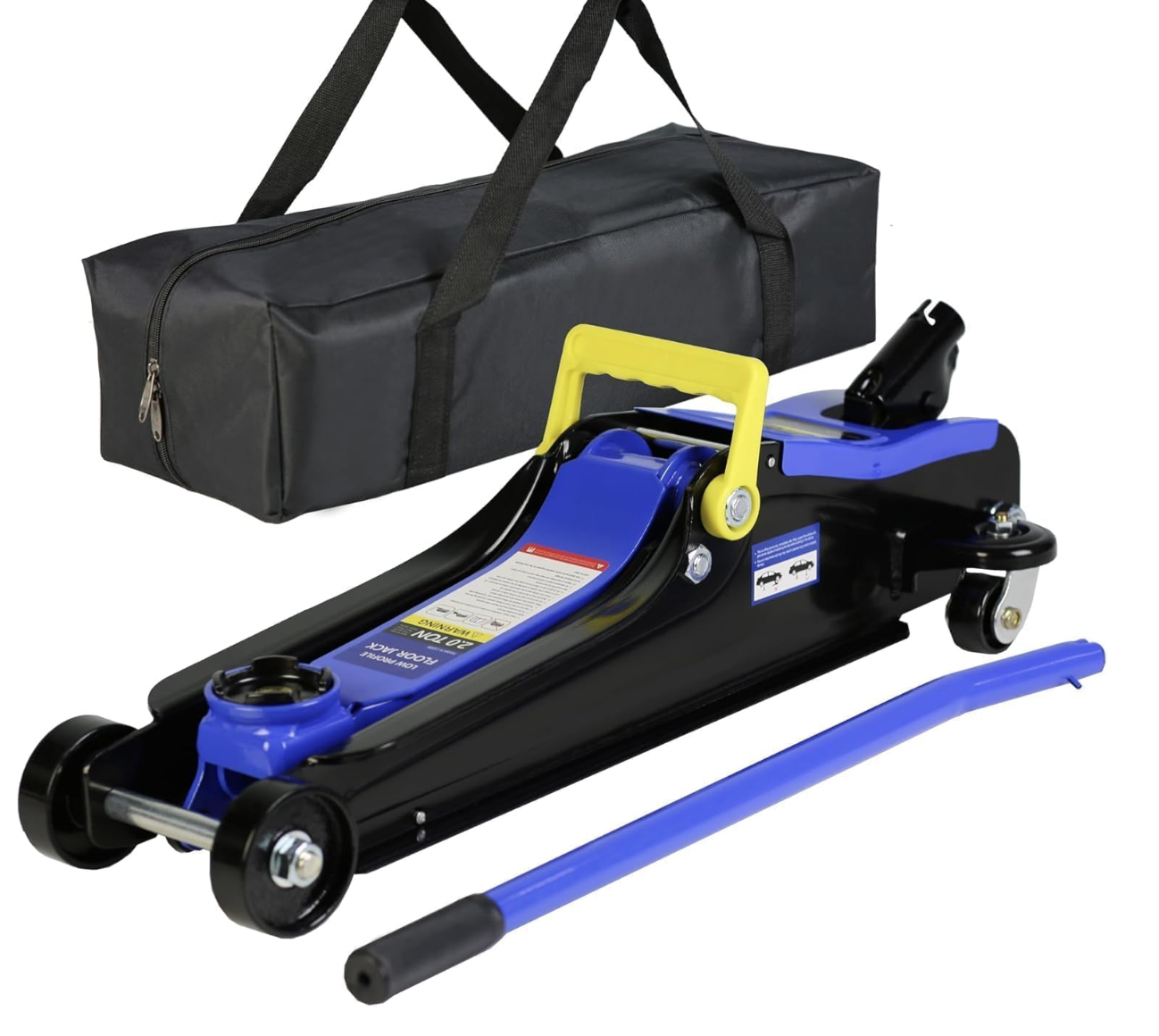 2 Ton Low Profile Floor Jack, Heavy Duty With Single Piston Quick Lift Pump