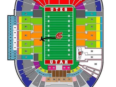 Row 6 - 40 yard line - Premium Utah Football Season Tickets