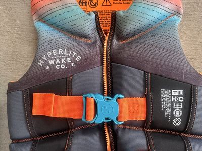 Hyperlite Youth Life Jacket Vest USCG Approved 55-88 lbs Orange Blue