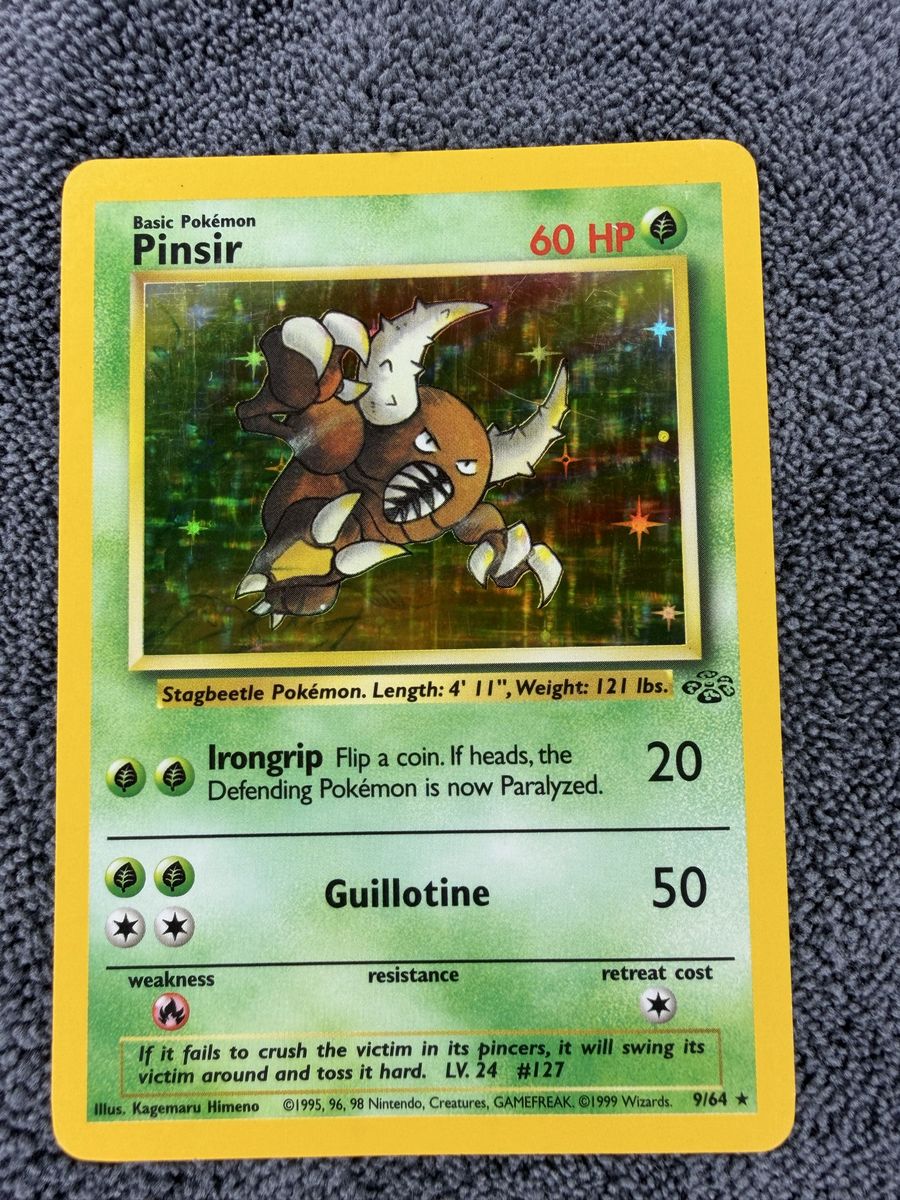 Pinsir 9/64 Holo Jungle WOTC Pokemon Card LP