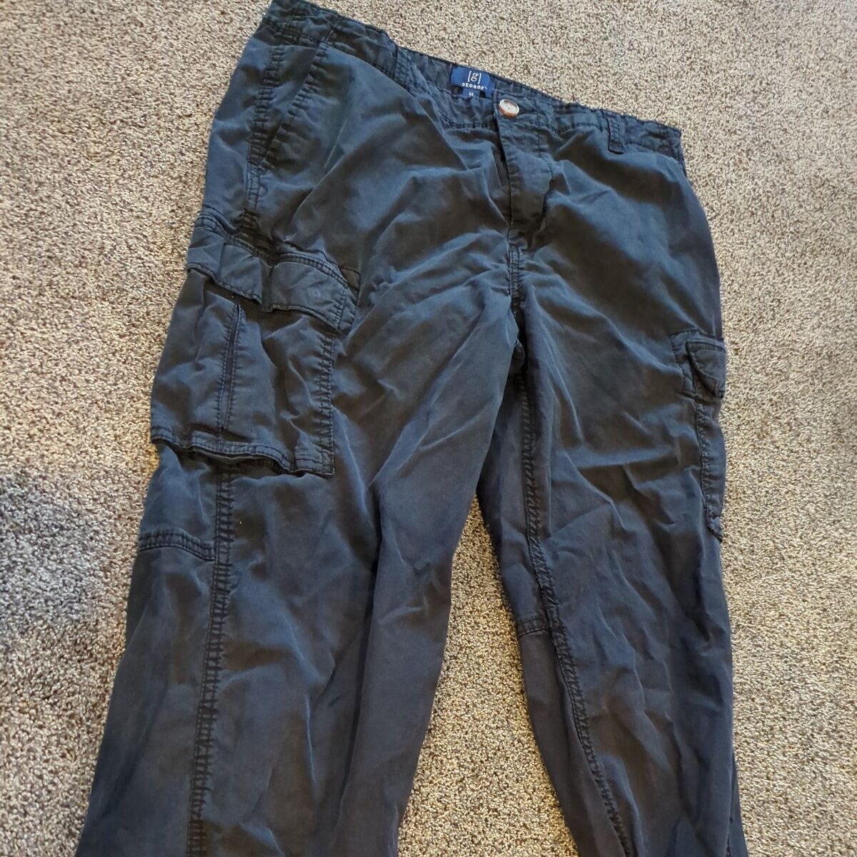 black mens cargos