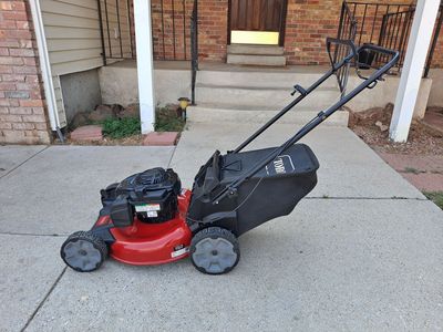 NEWER Toro rear wheel driver bagged mower, tuned