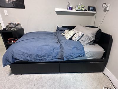 IKEA Flekke Twin bed with storage drawers