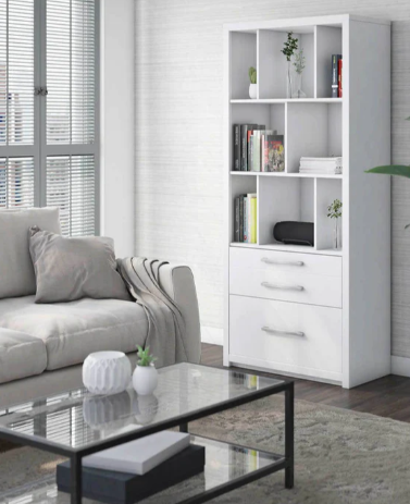 Like NEW!! 72" Bookcase with Filing Cabinet - DELIVERY AVAILABLE! - RETAILS FOR $380!