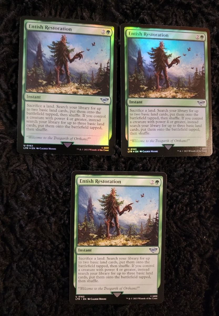 (3) Entish Restoration MTG cards