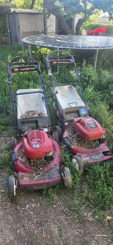 2 lawn mowers