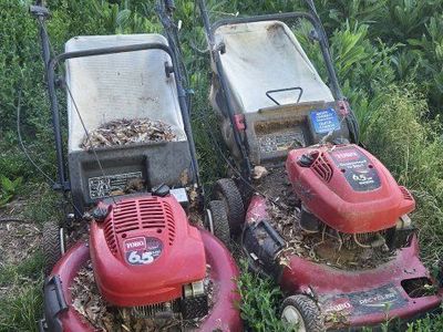 2 lawn mowers