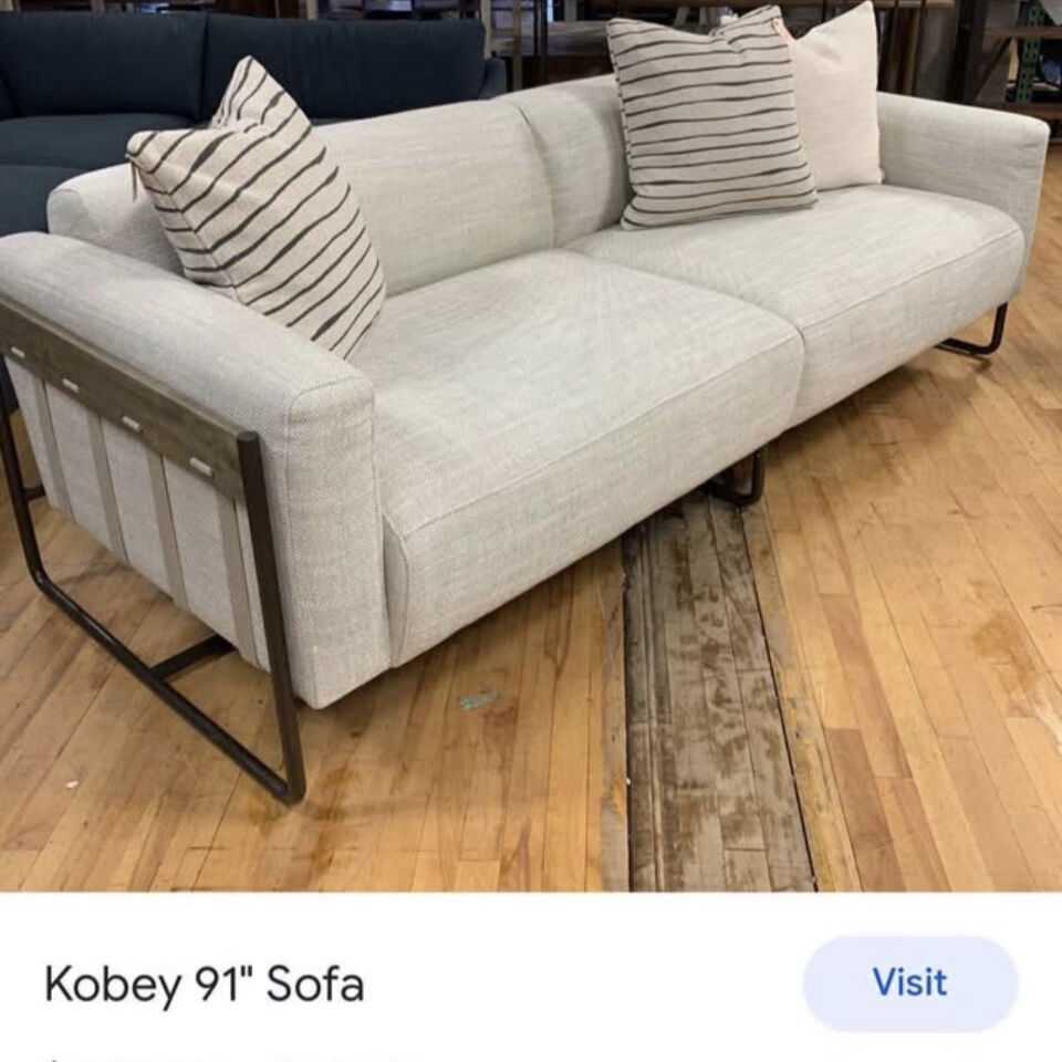 west Elm Blue Sofa/And Gray Sofa