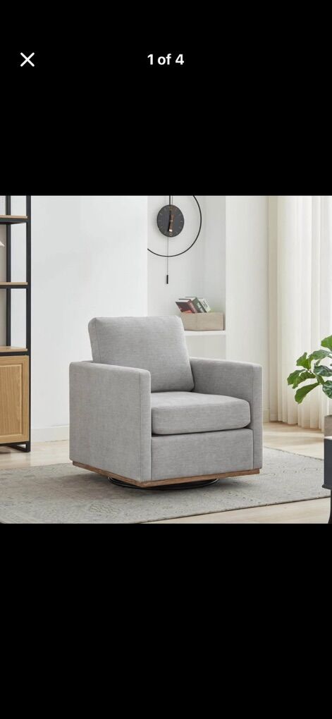 Upholstered Swivel Accent Chair and Comfy