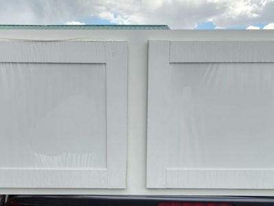 New White 2-Door Shaker Style Wall Cabinet for Kitchen or Laundry Room Storage