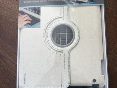 Keyboard and Case for iPad 2 - Wireless Bluetooth, 360° Rotating Stand