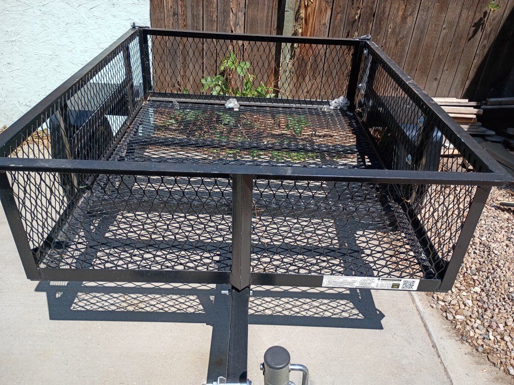 Compact Mesh Utility Trailer paid $900 Lowe's-added bearing buddies and support wheel - new Condition