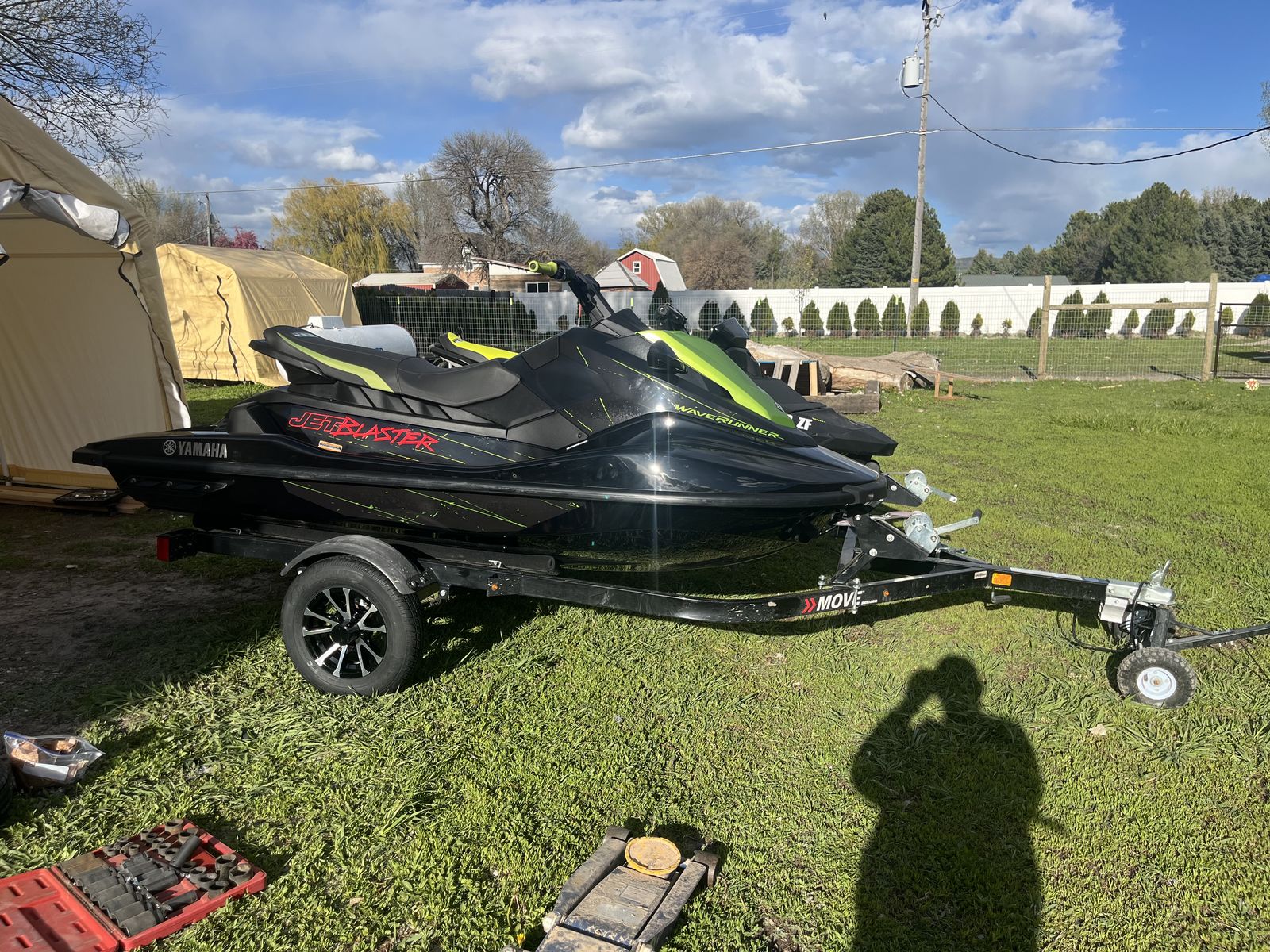 2023 Yamaha jet blaster with 2 place trailer