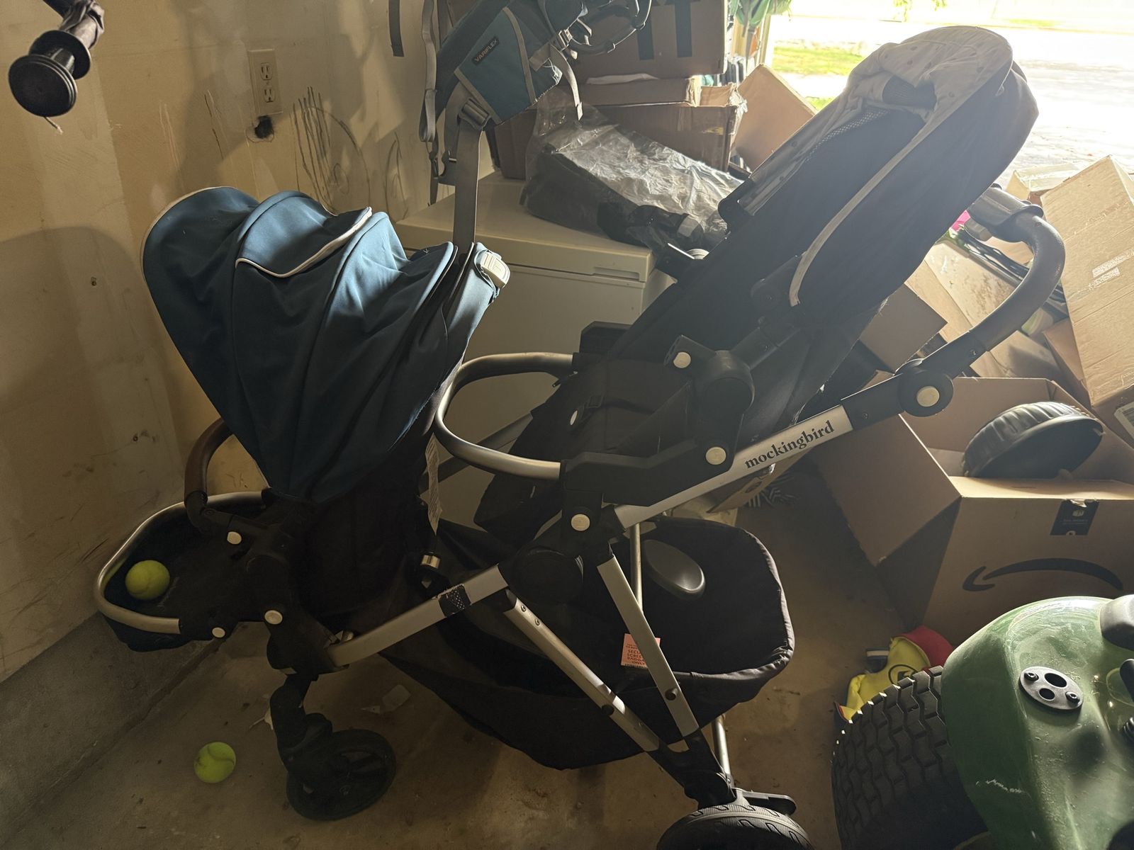 Mockingbird Single-to-Double Stroller with Riding Board and Seats