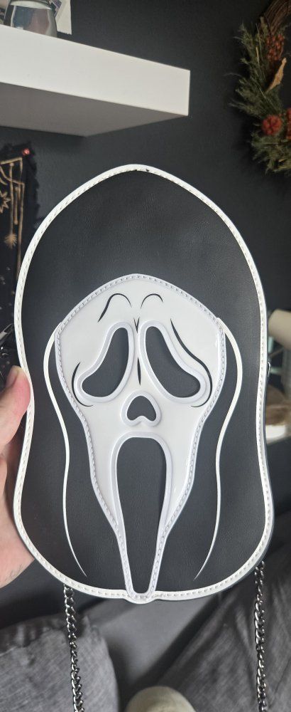 Ghost Face Horror Movie Crossbody Bag Purse with Chain Strap