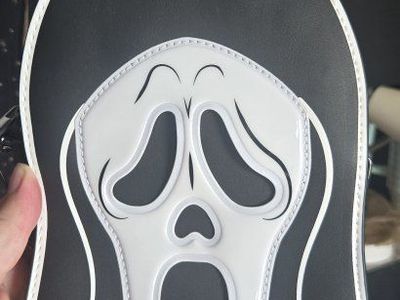 Ghost Face Horror Movie Crossbody Bag Purse with Chain Strap