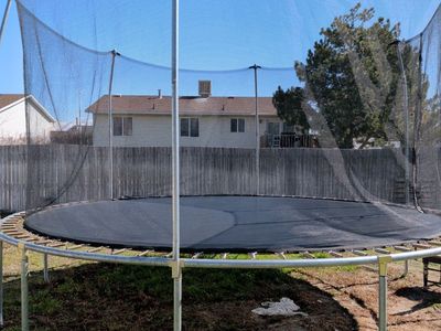 Trampoline with net