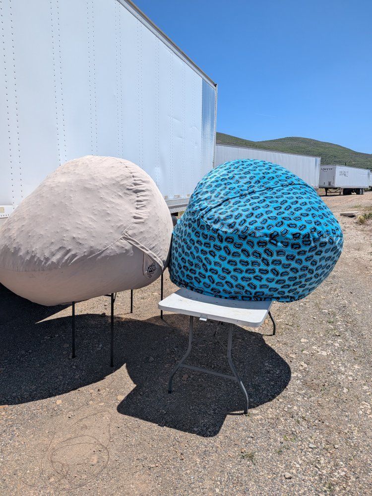 Set of Two SuperSac 6 Foot LoveSacs Love Sacks Plush Recliner Seating Balls