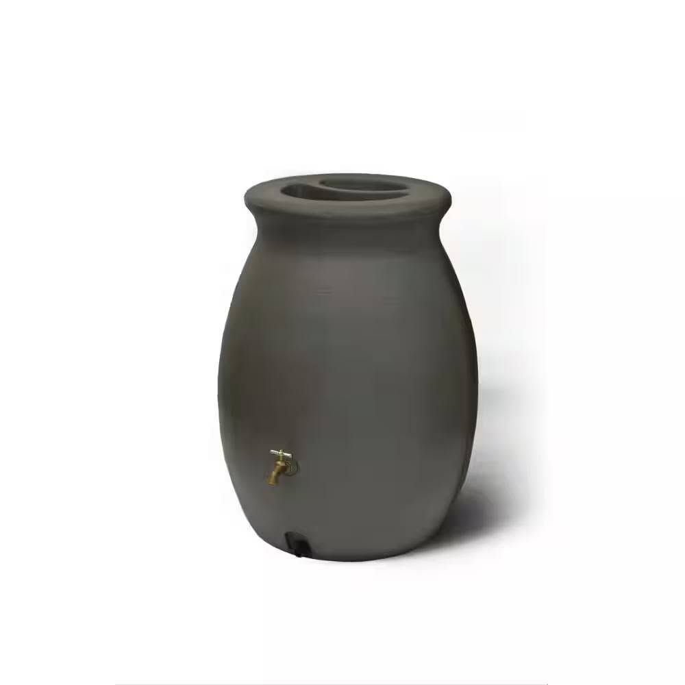 Algreen Castilla 50 Gal Brownstone Rain Barrel
