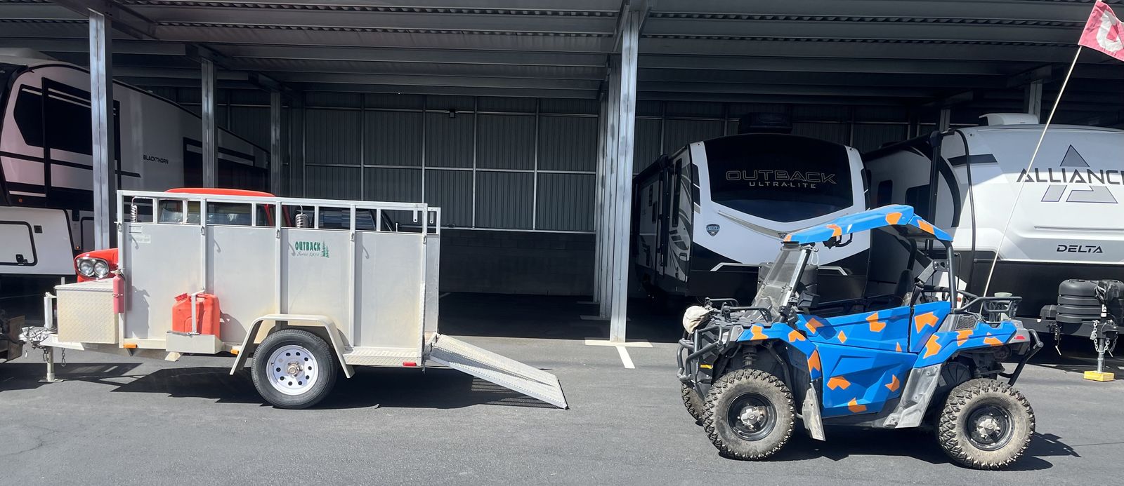 2017 Polaris ACE 570 & Custom Alumna Trailer