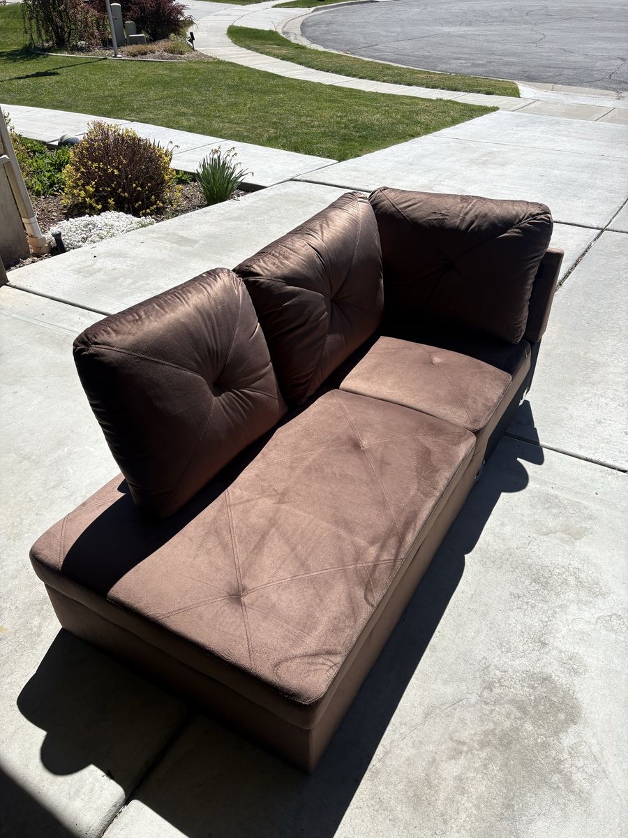 Brown Chaise From Sectional