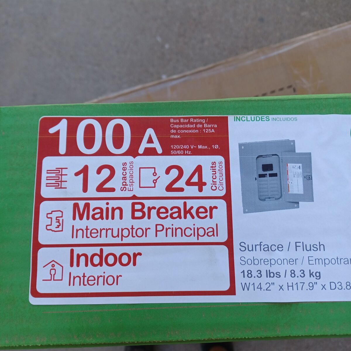 Square D homeline circuit breaker load Center