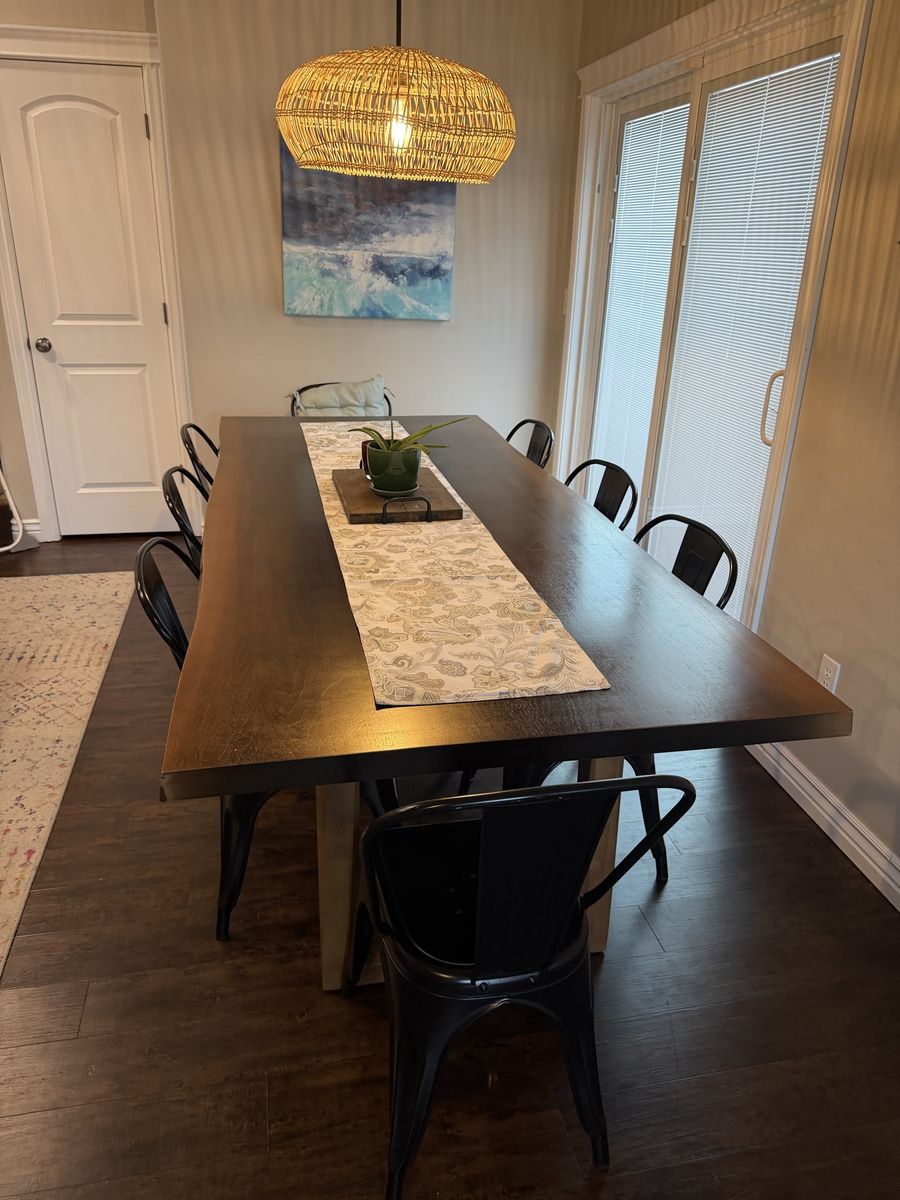 Beautiful Solid Wood Dining Table – 98”