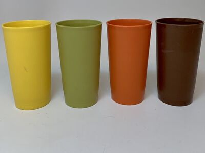 Four Tupperware Harvest 12oz Tumblers