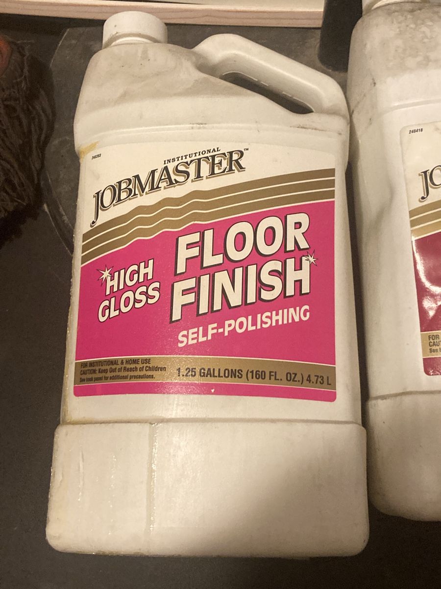 Jobmaster!   Floor finish.  And /or cleaner-degreaser