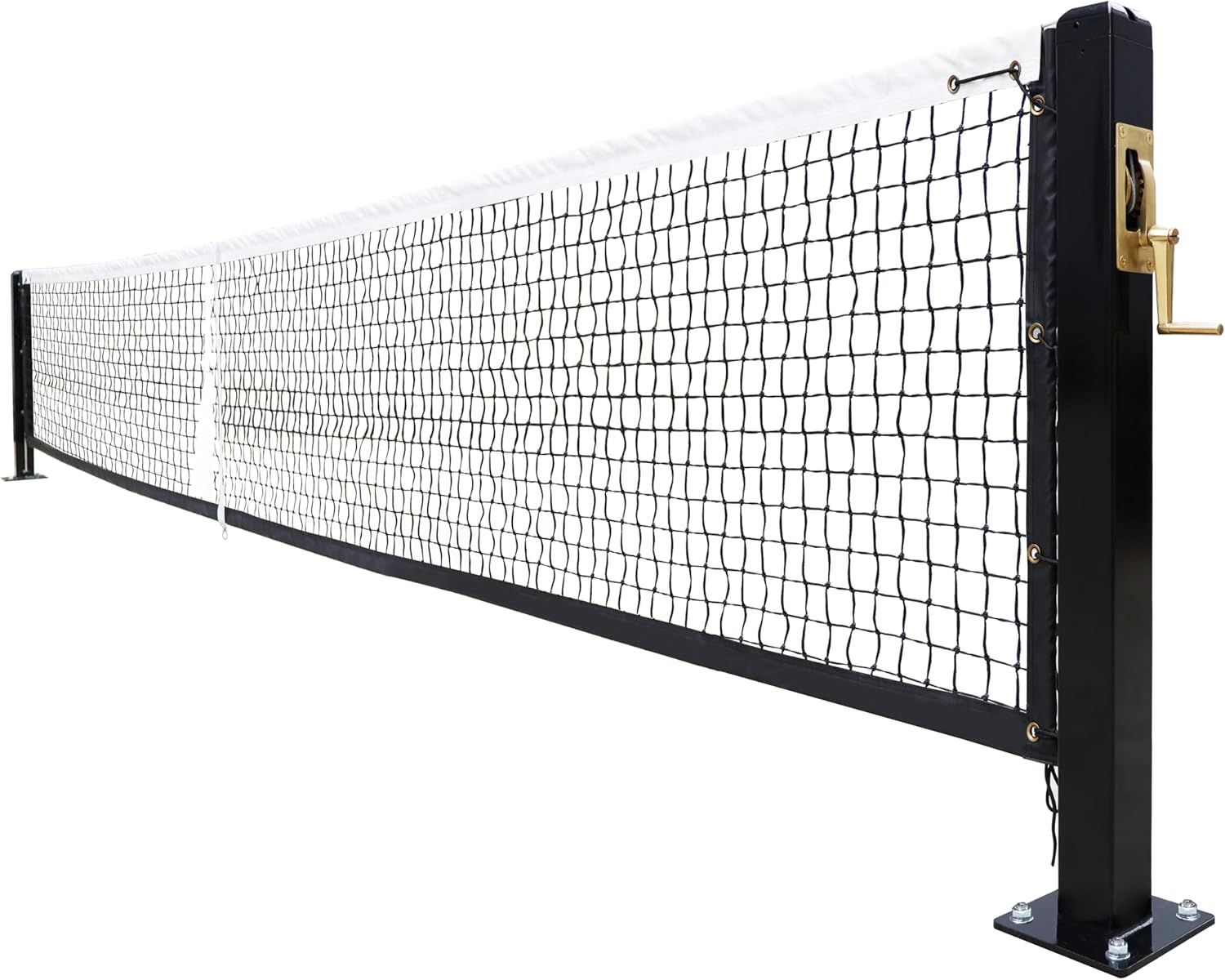 22 FT Pro Pickleball Court Net System with 2 Heavy Duty Steel Posts, Surface Mount
