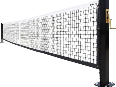 22 FT Pro Pickleball Court Net System with 2 Heavy Duty Steel Posts, Surface Mount