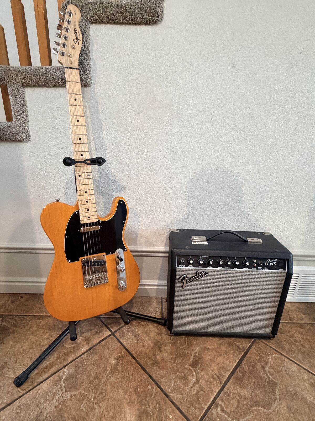 Fender Squier Telecaster with Fender amp