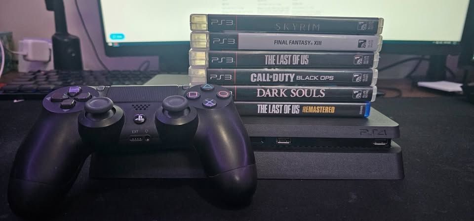 PS4 Pro with Controller and 4 games