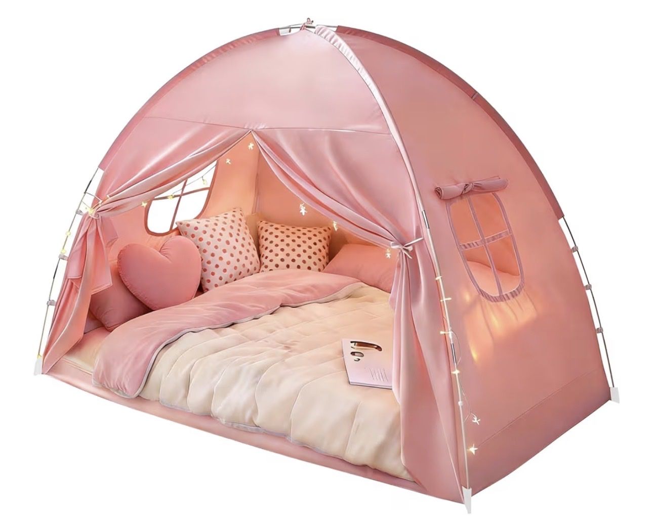 Twin Size Girls' Pink Privacy Sleeping Bed Tent