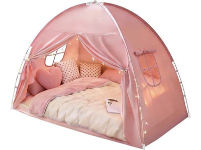 Twin Size Girls' Pink Privacy Sleeping Bed Tent