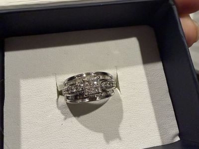 2.00 TCW Diamond Engagement Ring with 14k white gold band